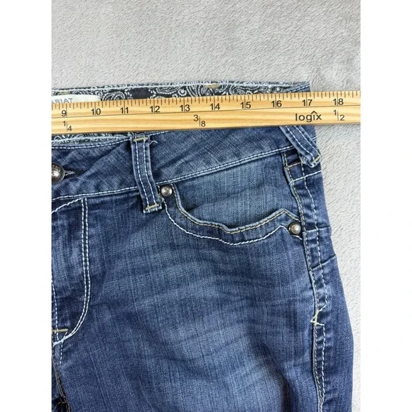 ARIAT Real Denim Jeans Women's 32R Riding Jean Whip Stitch Bootcut - Picture 9 of 12